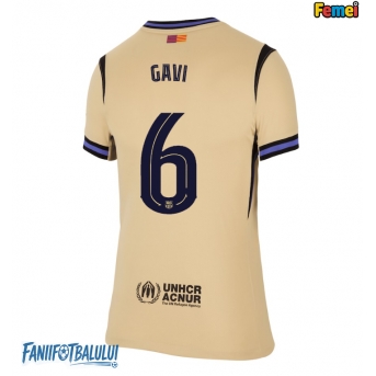 Barcelona Paez Gavi #6 Tricou Fotbal Replică 2025-26 Femei Deplasare